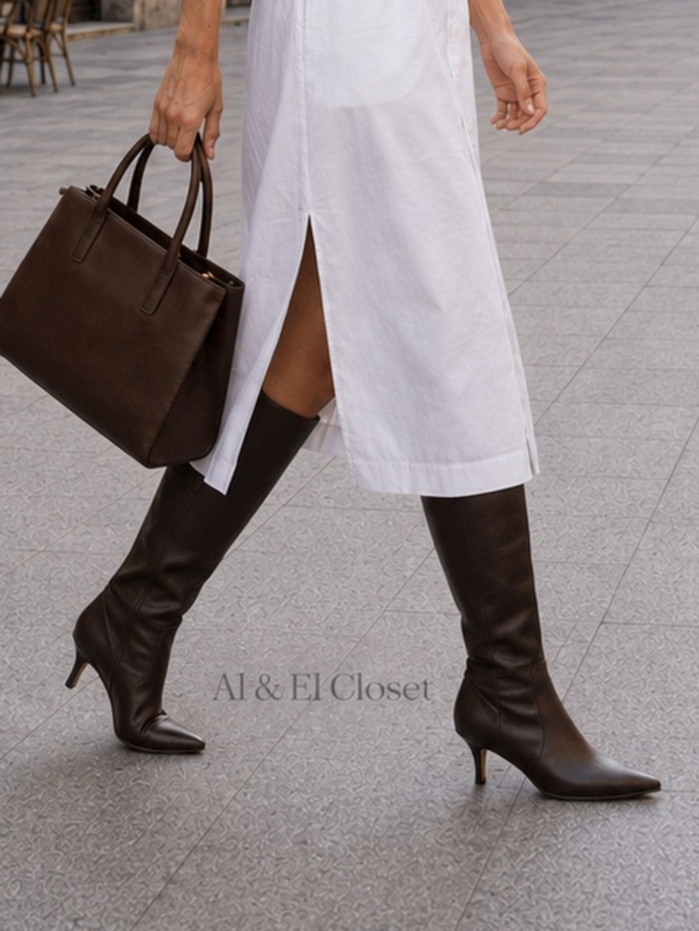 UNISA Lilane-J Tall Brown Boots Size 8 Medium Knee High Pointed Toe Dress Boots